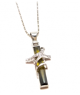 Cross whitegold 'Emerald'