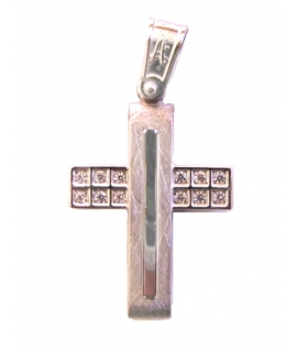 Cross Baptism whitegold K14 2