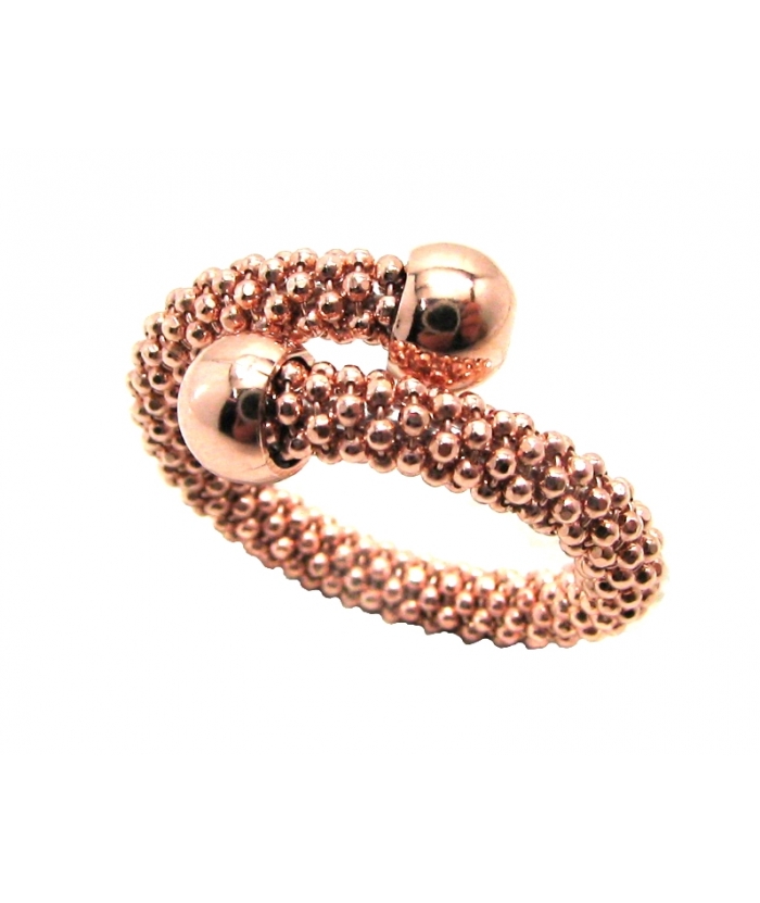 ΔΑΧΤΥΛΙΔΙ ΑΣΗΜΕΝΙΟ "Σπείρες" Rosegold