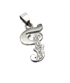 Monogram Whitegold K14 ''Γ''