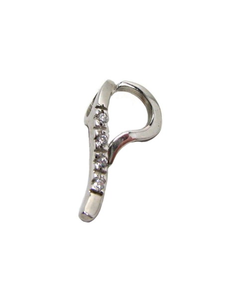 Monogram Whitegold K14 ''Ρ''