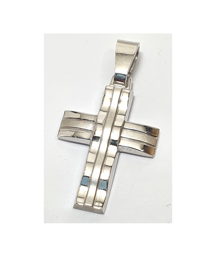 Cross Baptism whitegold K14