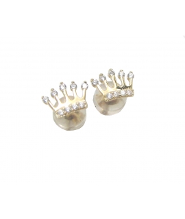 Earrings gold K14 "Crown"
