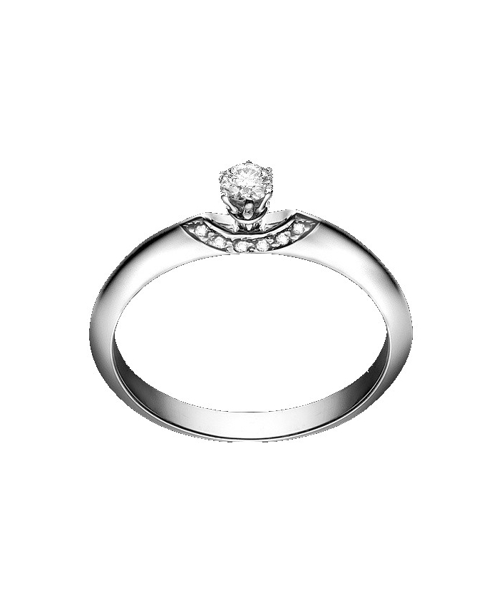 Engagement Ring K18 with 13 diamonds