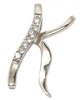 Monogram Whitegold K14 ''Κ''