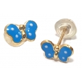 Earrings gold K14 "Butterfly"