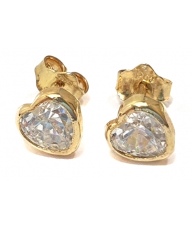 Earrings gold K14 "Heart""
