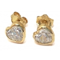 Earrings gold K14 "Heart""