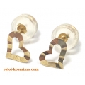 Earrings gold K14 "Hearts"