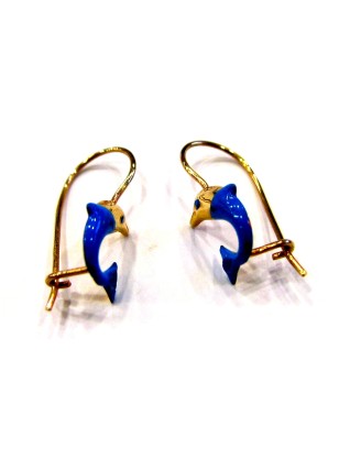 Earrings children Gold 'Dolphins' 2