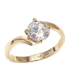 Engagement Ring K14 One zircon