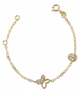 Bracelet Gold K14 ''Butterfly''