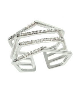 Ring Silver 'Four lines'