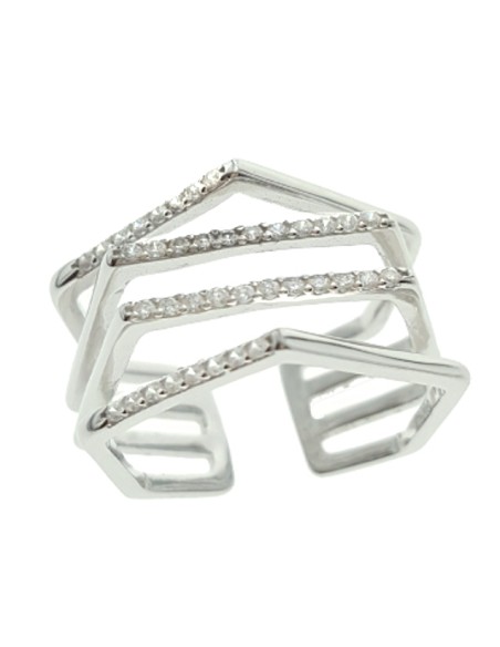 Ring Silver 'Four lines'