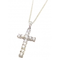 Cross Silver "Line zircons"
