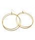 Earrings hoop Silver XL Goldplated