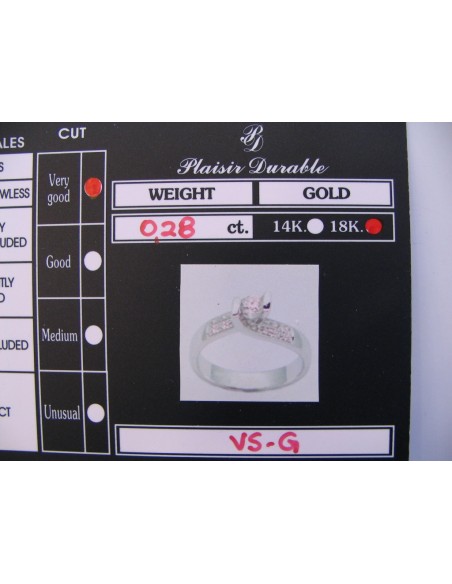 Engagement Ring K18 with Diamonds 0,28ct