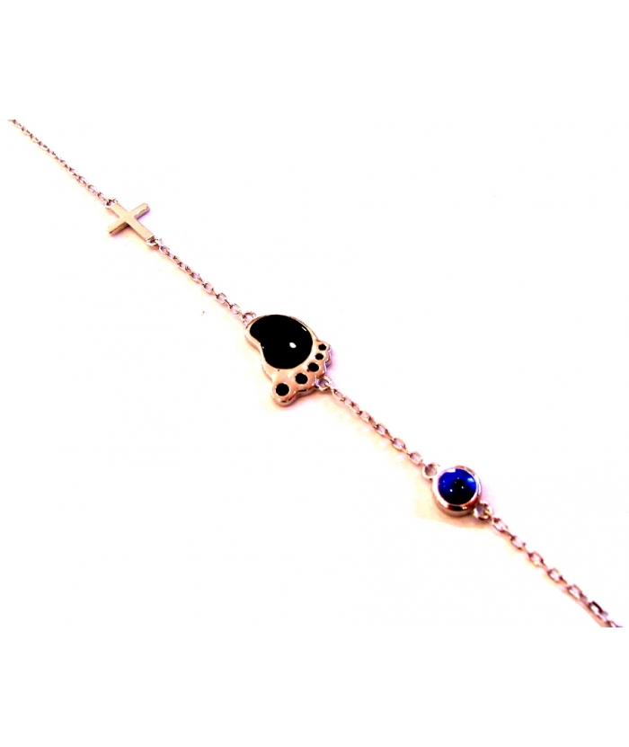 Bracelet Child Silver 'Foot'