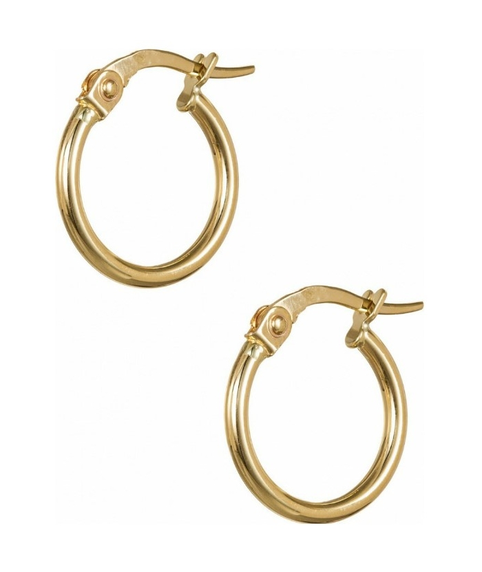 Earrings hoop gold K14