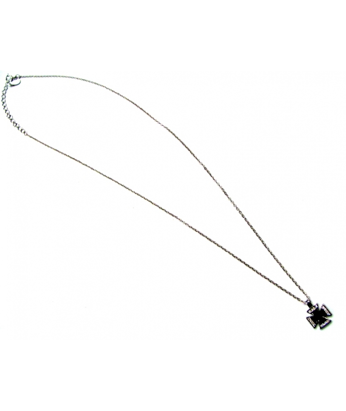 Necklace Silver 'Cross' enamel