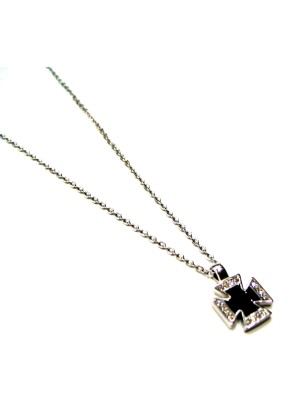 Necklace Silver 'Cross' enamel 2