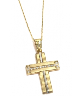 Cross Baptism gold K14