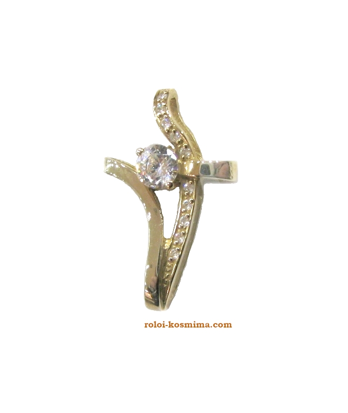 Cross Baptism gold K14 'V'