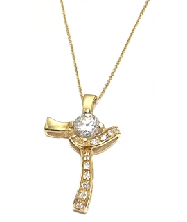 Cross Baptism gold K14