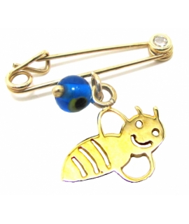 Child Pendant Gold "Bee + eye"