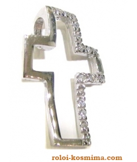 Cross whitegold K14 2