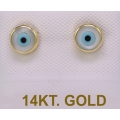 Earrings gold K14 "Eyes"