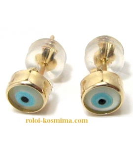 Earrings gold K14 "Eyes" 2