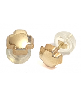 Earrings gold K14 "Crosses"