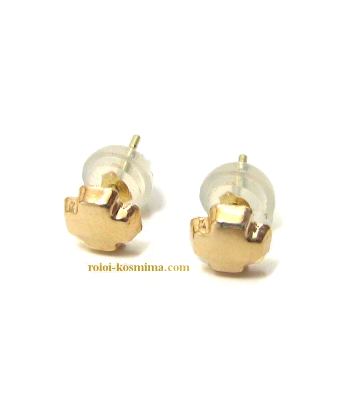 Earrings gold K14 "Crosses"