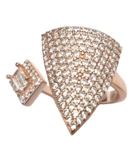 Ring Silver "Modern triangle" Rosegold