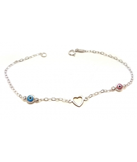 Bracelet Whitegold K9 "Heart" 2