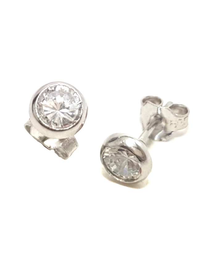 Earrings whitegold K14