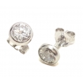 Earrings whitegold K14