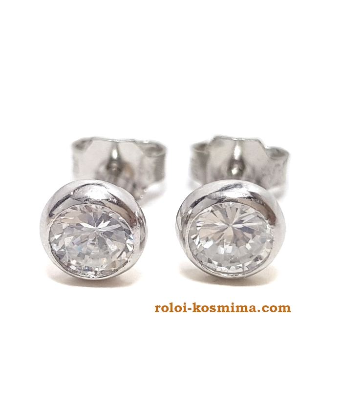 Earrings whitegold K14