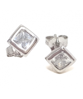 Earrings whitegold K14