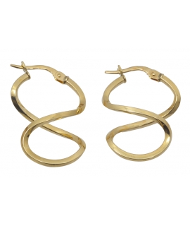 Earrings hoop gold K14 'Infinity'