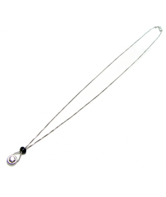 Necklace Whitegold K14 'one stone'