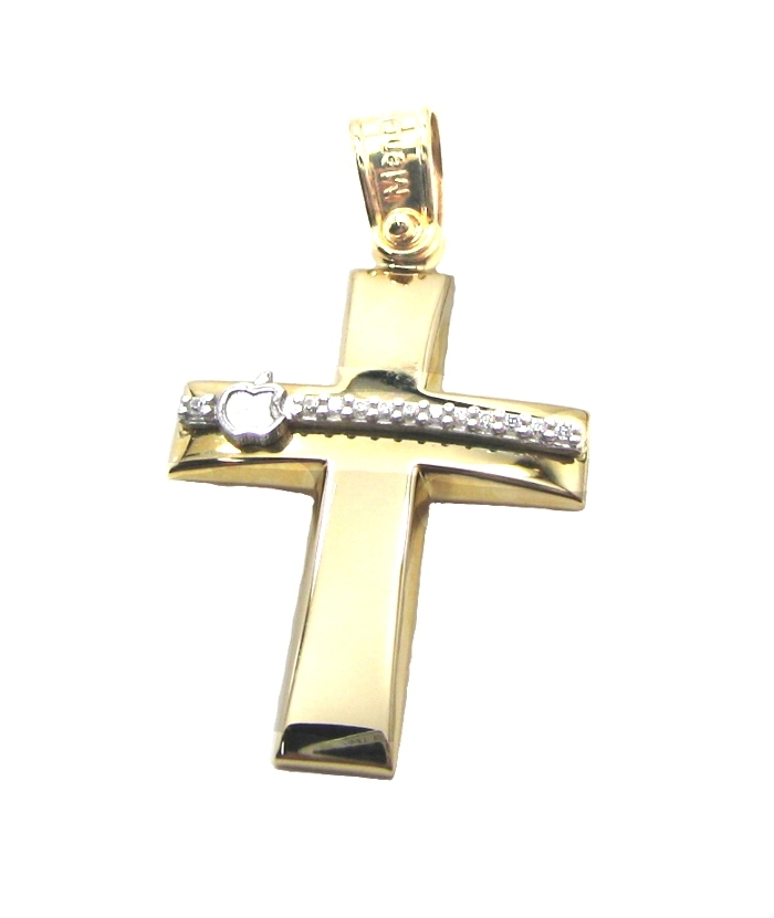 Cross Baptism gold K14 