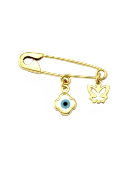 Child Pendant Gold "Butterfly & eye"