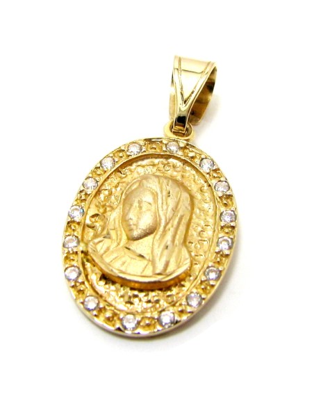 Child Pendant Gold 'Mary' Zircons