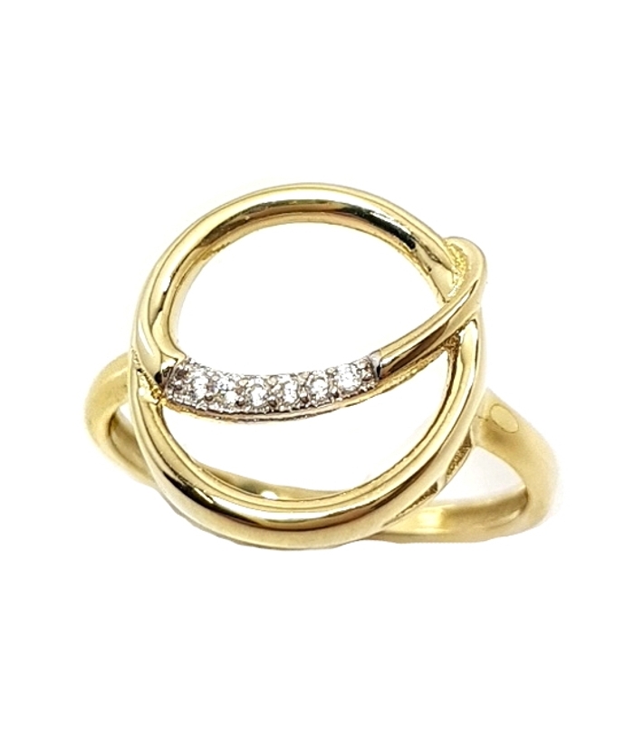 Ring gold K14 "Circle"