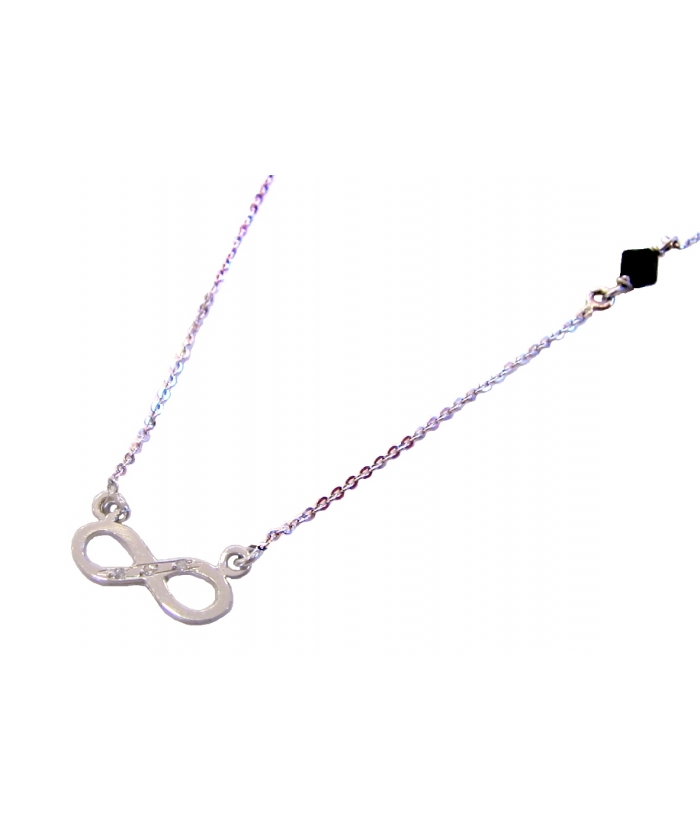 Necklace whitegold 'infinity'