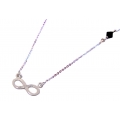 Necklace whitegold 'infinity'