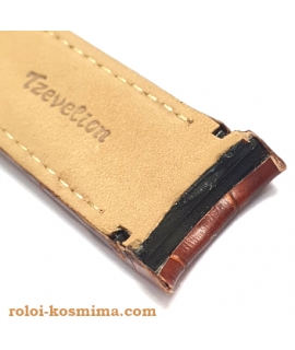 Leather Strap light brown 22mm Tzevelion ART8596CU 2