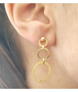 Earrings hanging gold K14 2
